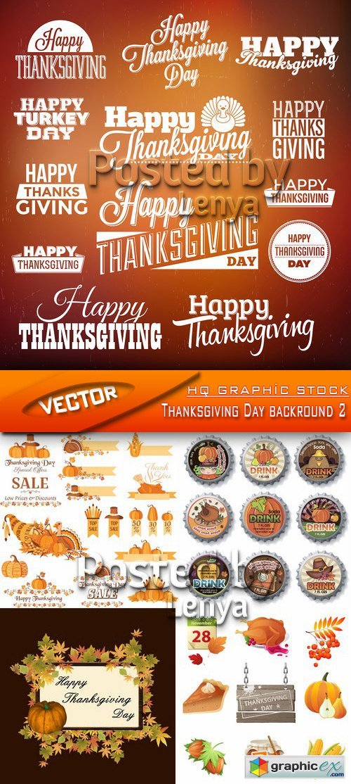 Stock Vector - Thanksgiving Day backround 2