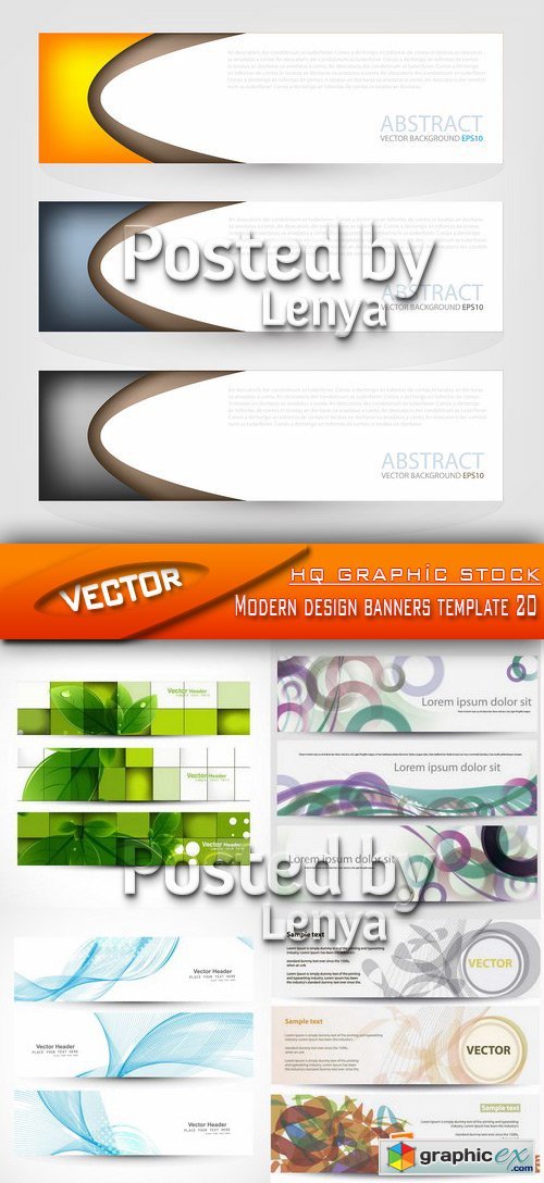 Stock Vector - Modern design banners template 20
