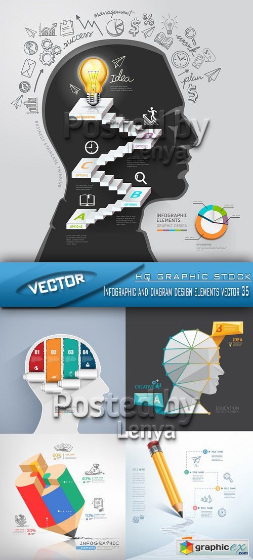 Stock Vector - Infographic and diagram design elements vector 35
