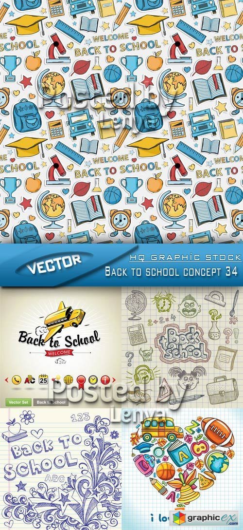 Stock Vector - Back to school concept 34
