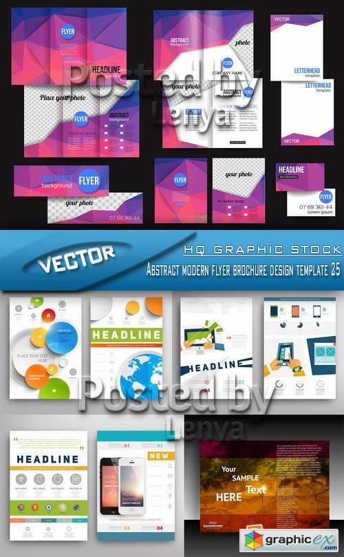 Stock Vector - Abstract modern flyer brochure design template 25