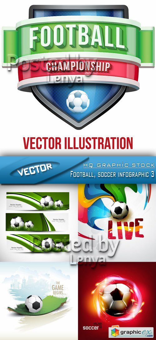 Stock Vector - Football, soccer infographic 3