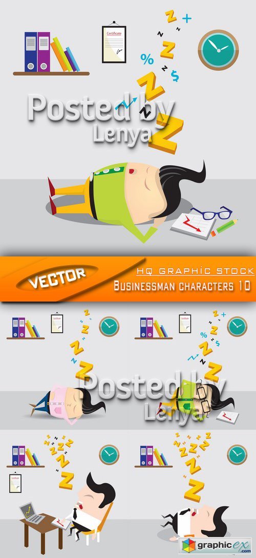 Stock Vector - Businessman characters 10