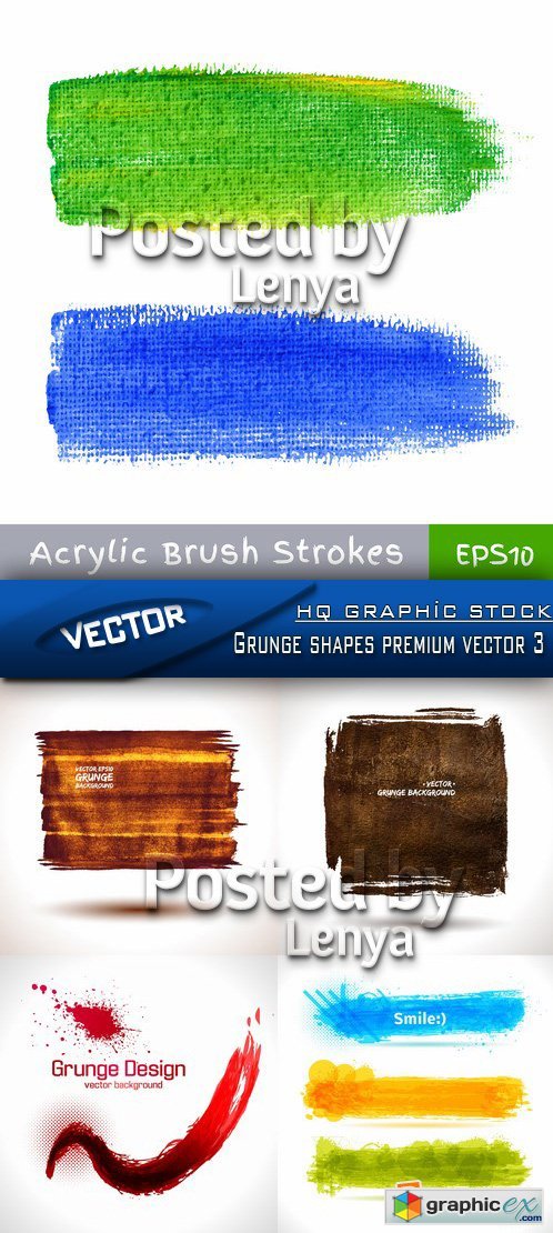 Stock Vector - Grunge shapes premium vector 3
