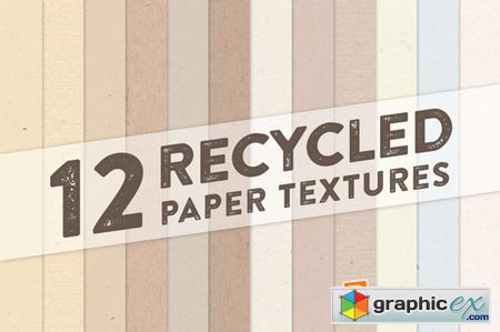 12 Recycled Paper Textures 34756