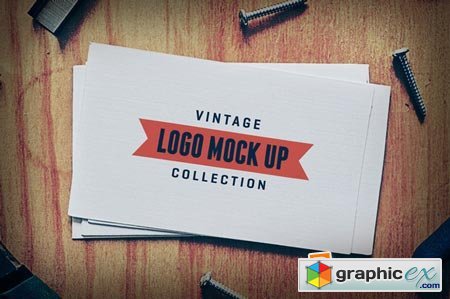 7 Vintage Logo Mock Up Templates 68117