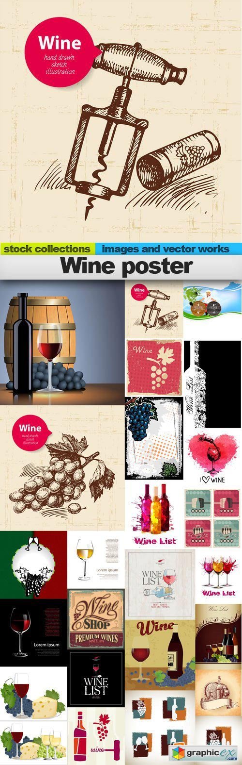 Wine poster 25xEPS