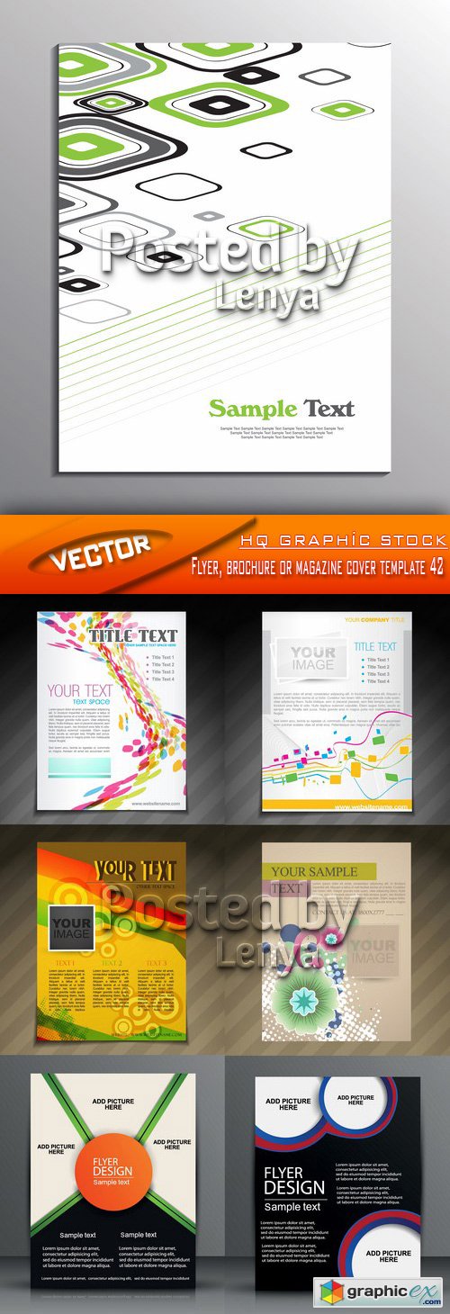 Stock Vector - Flyer, brochure or magazine cover template 42
