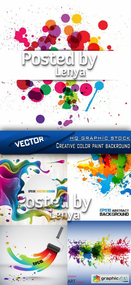 Stock Vector - Creative color paint backround