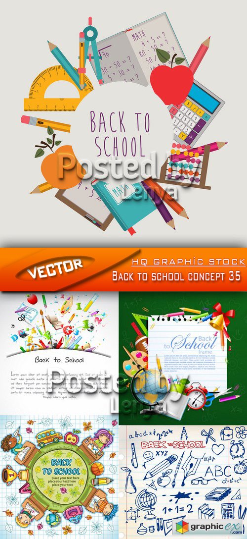 Stock Vector - Back to school concept 35