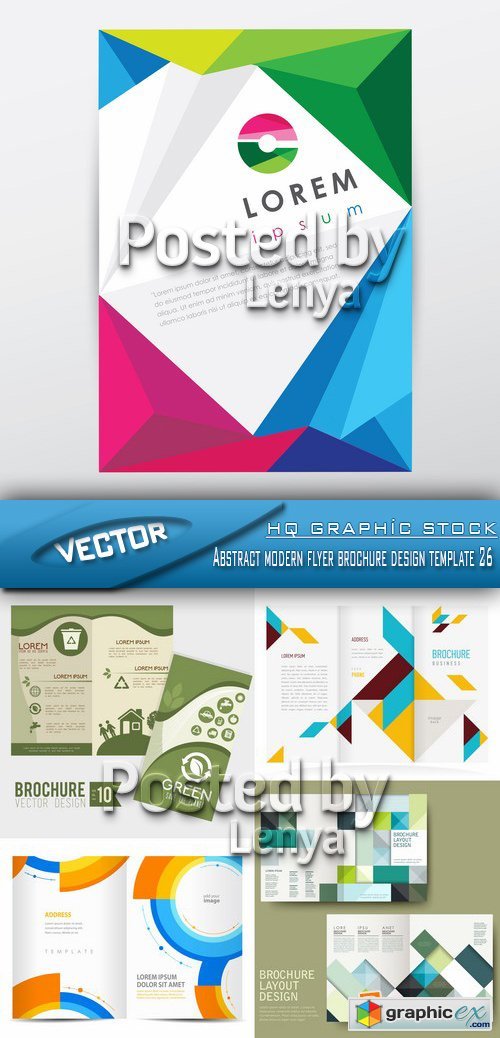 Stock Vector - Abstract modern flyer brochure design template 26
