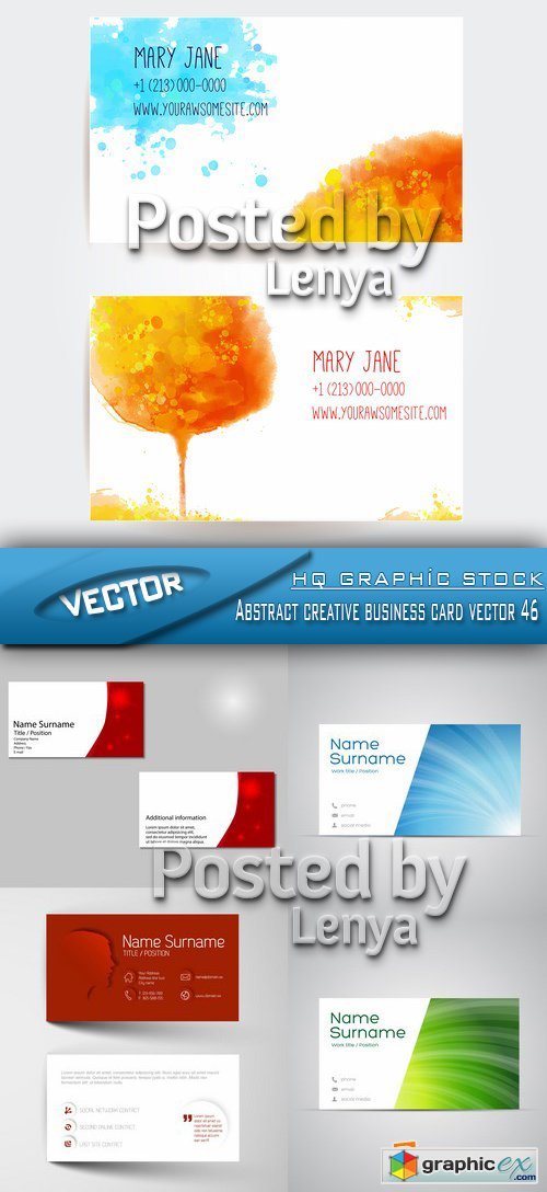 Stock Vector - Abstract creative business card vector 46