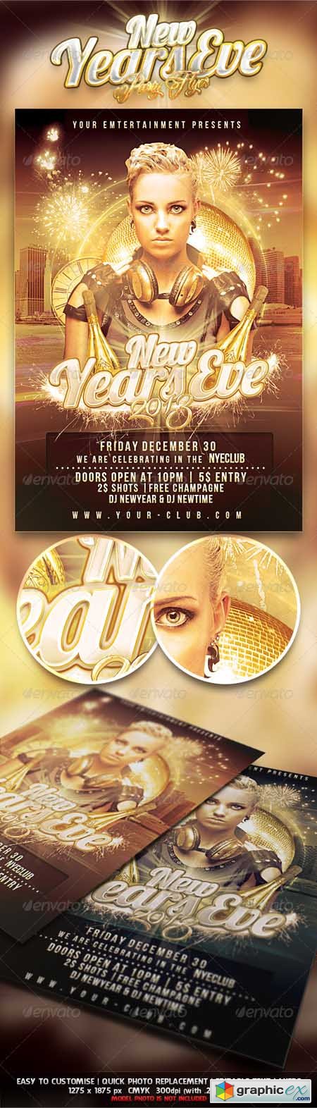 New Years Eve Party Flyer 3526475