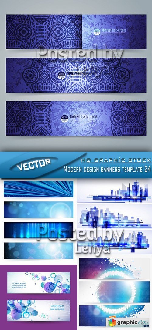 Stock Vector - Modern design banners template 24