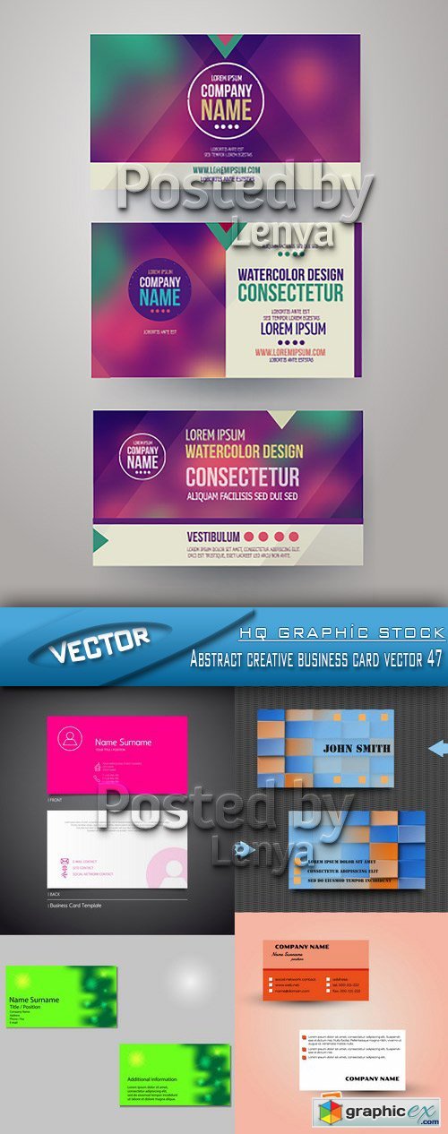 Stock Vector - Abstract creative business card vector 47