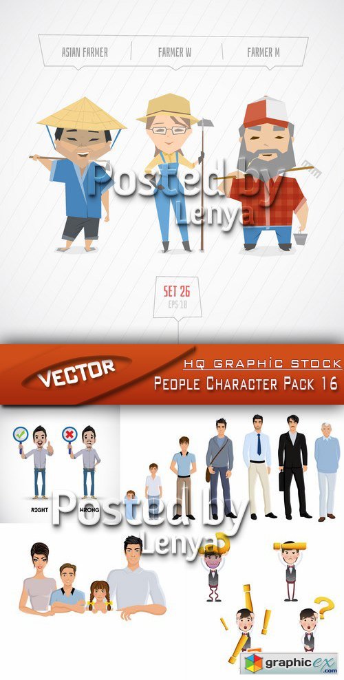 Stock Vector - People Character Pack 16