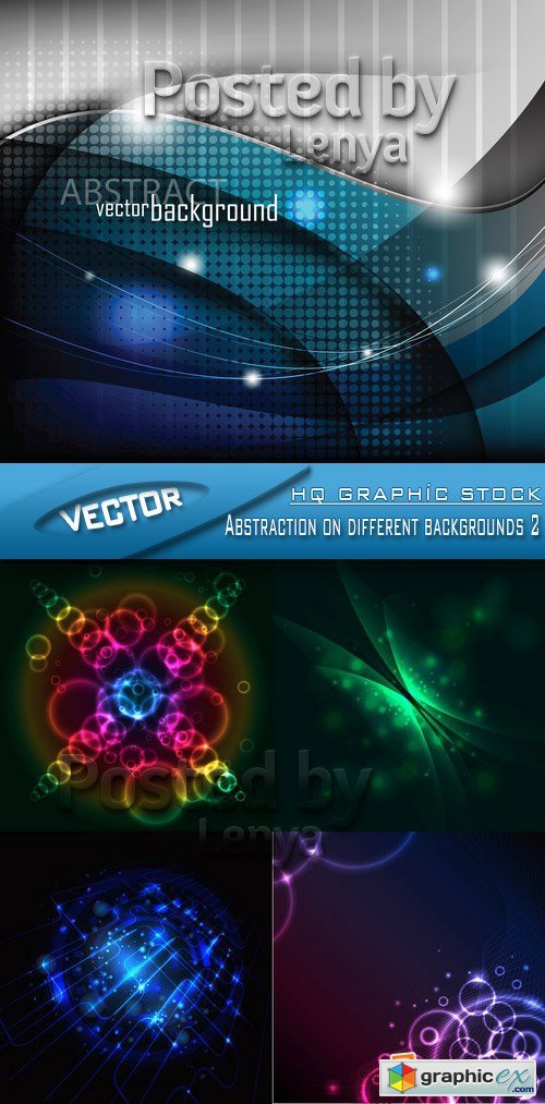 Stock Vector - Abstraction on different backgrounds 2