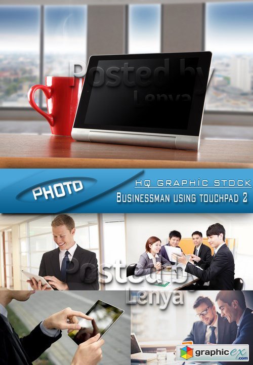 Stock Photo - Businessman using touchpad 2