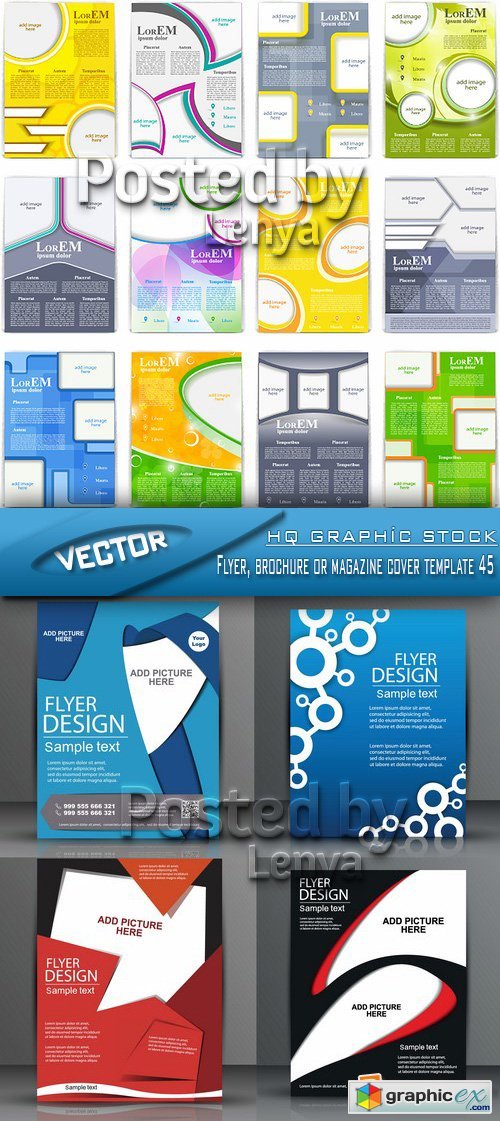 Stock Vector - Flyer, brochure or magazine cover template 45