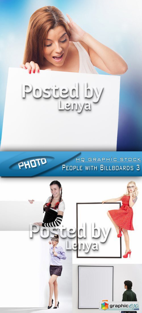 Stock Photo - People with Billboards 3