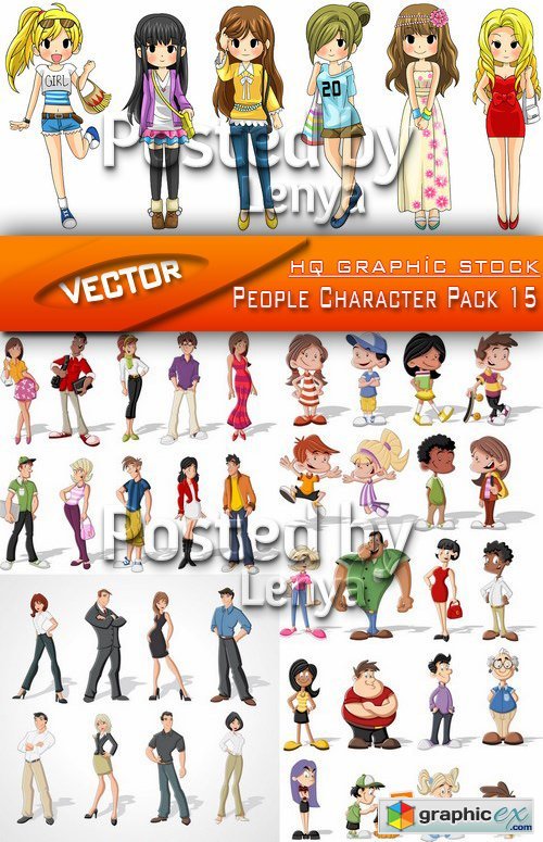 Stock Vector - People Character Pack 15