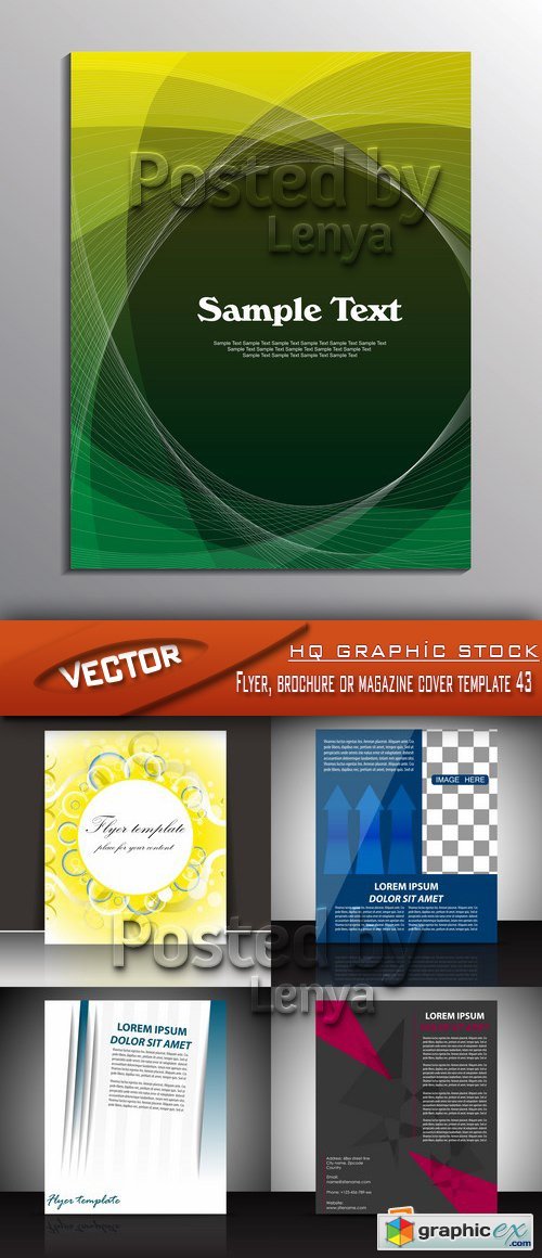 Stock Vector - Flyer, brochure or magazine cover template 43