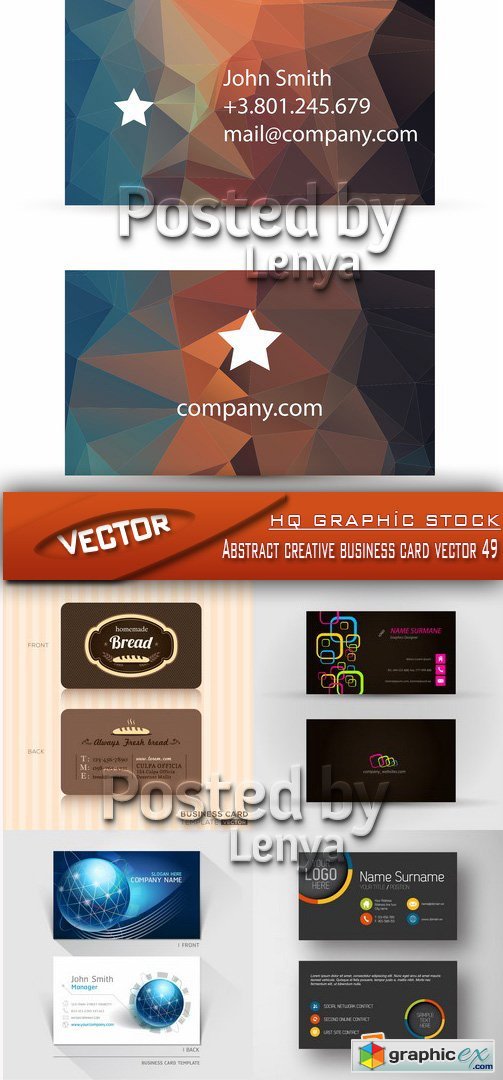 Stock Vector - Abstract creative business card vector 49