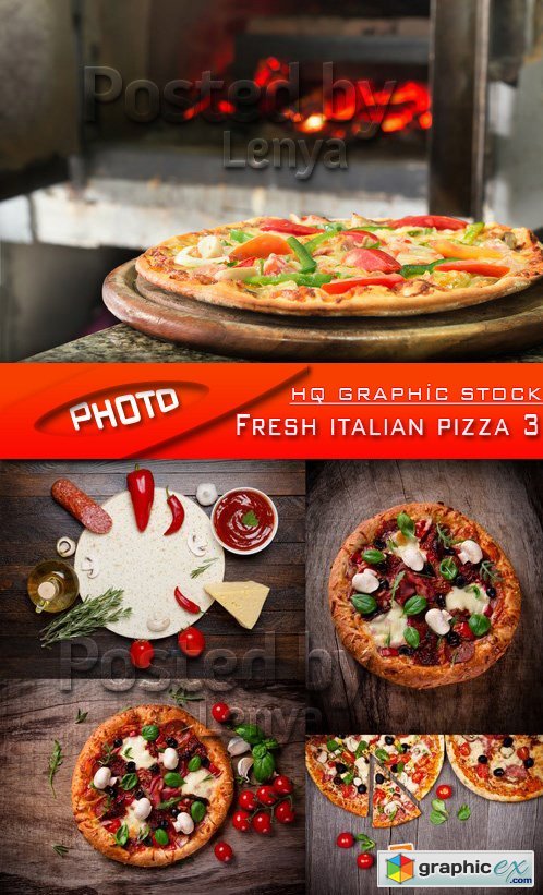Stock Photo - Fresh italian pizza 3