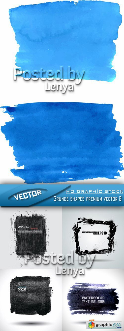 Stock Vector - Grunge shapes premium vector 8