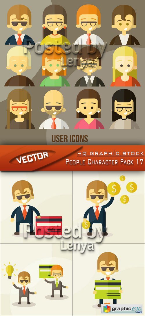 Stock Vector - People Character Pack 17