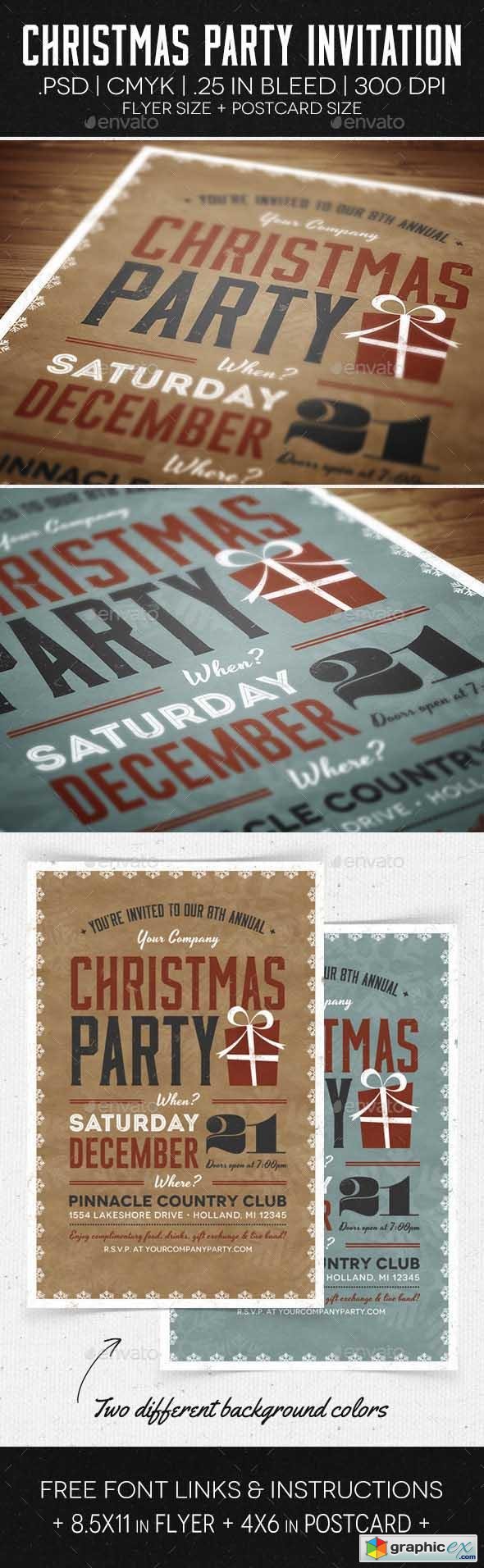 Christmas Party Flyer & Invitation 6176445