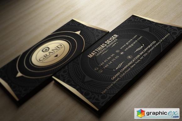 Gold And Black Business Card 72978