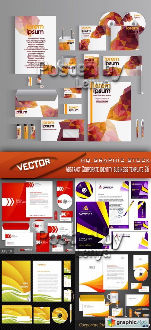 Stock Vector - Abstract Corporate identity business template 26