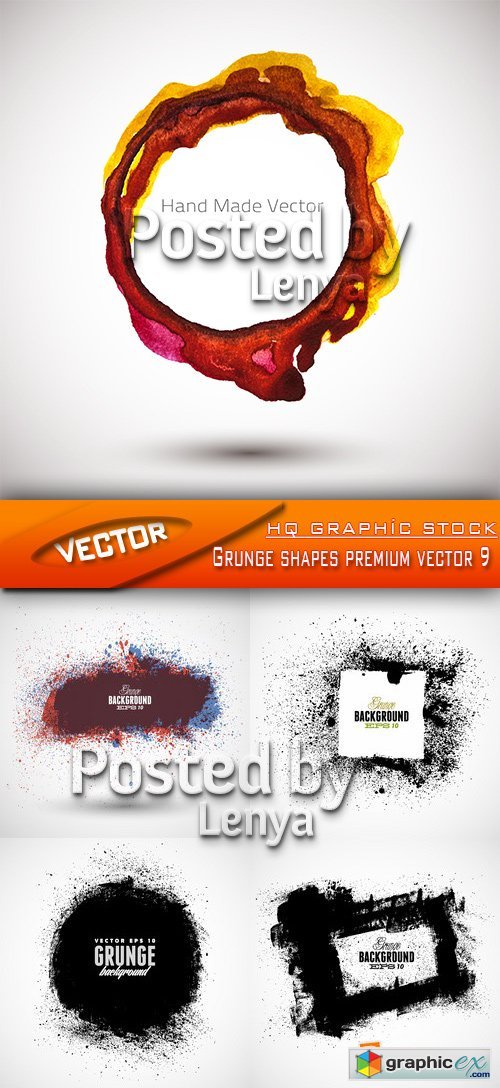 Stock Vector - Grunge shapes premium vector 9