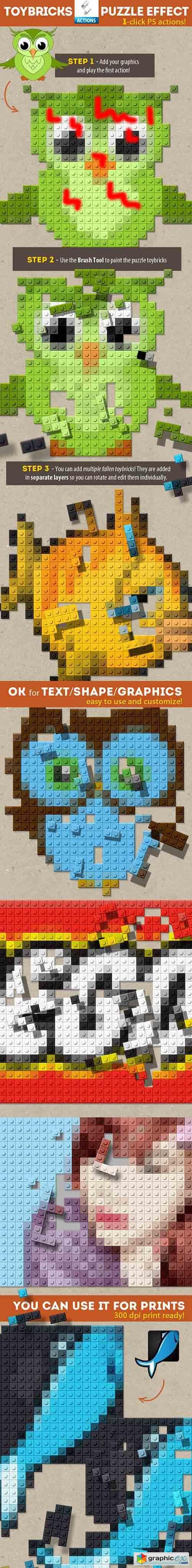 Lego Toy Bricks Puzzle Photoshop Actions 9337194