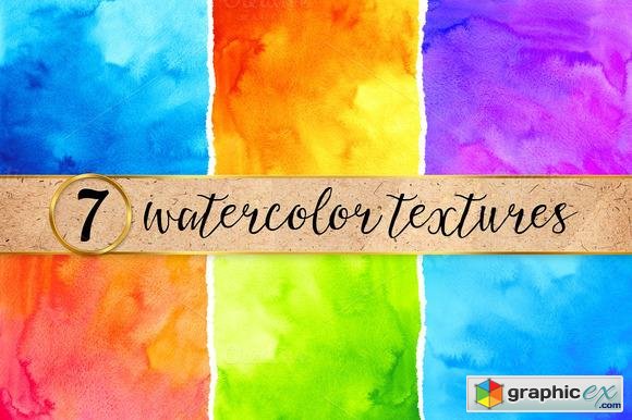 7 bright watercolor backgrounds 100846