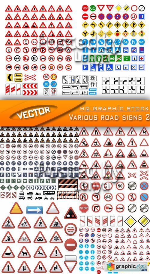 Stock Vector - Various road signs 2