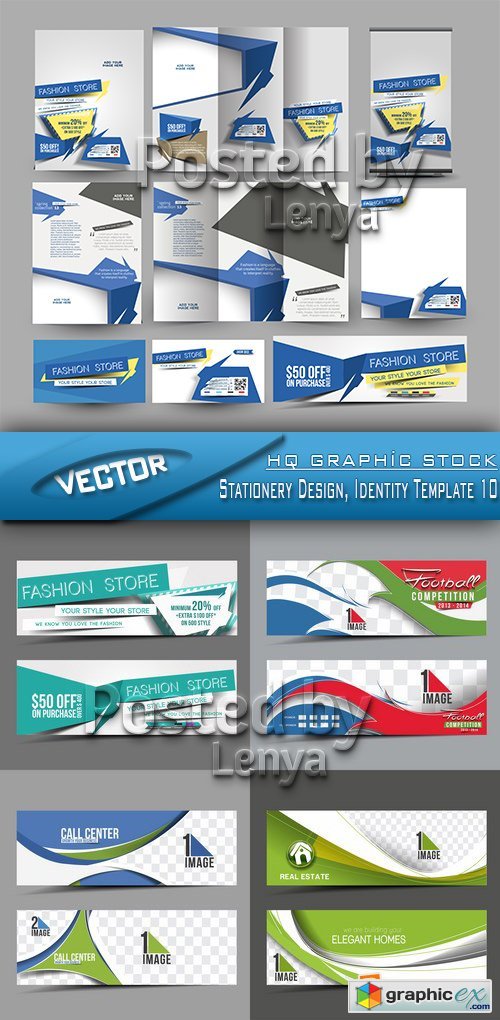 Stock Vector - Stationery Design, Identity Template 10