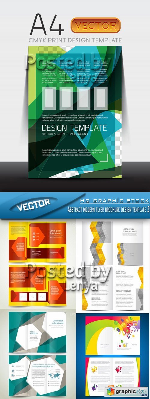Stock Vector - Abstract modern flyer brochure design template 29