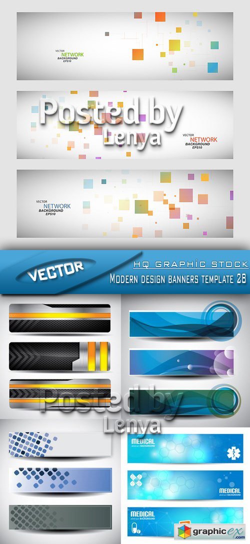 Stock Vector - Modern design banners template 28