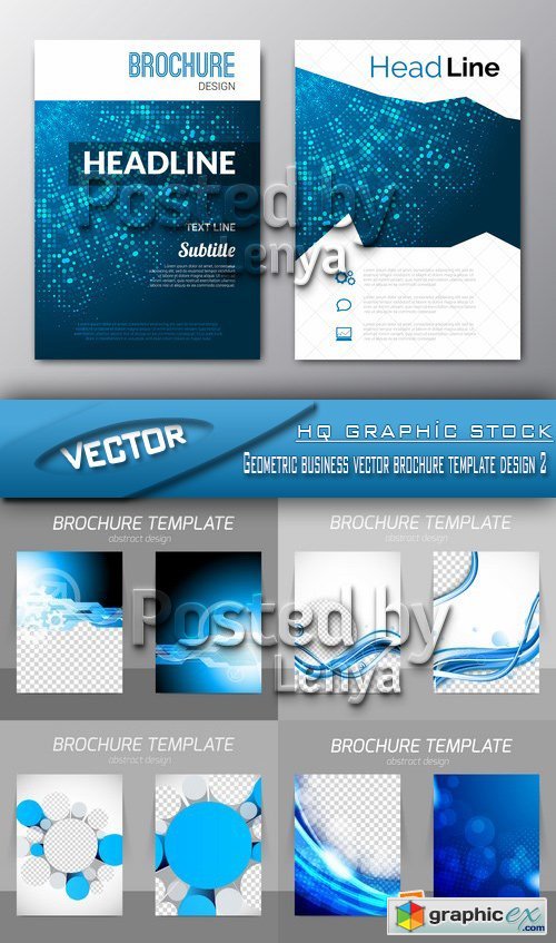Stock Vector - Geometric business vector brochure template design 2