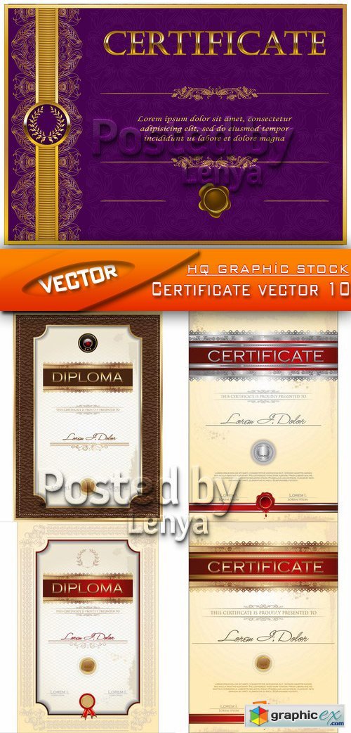 Stock Vector - Certificate vector 10