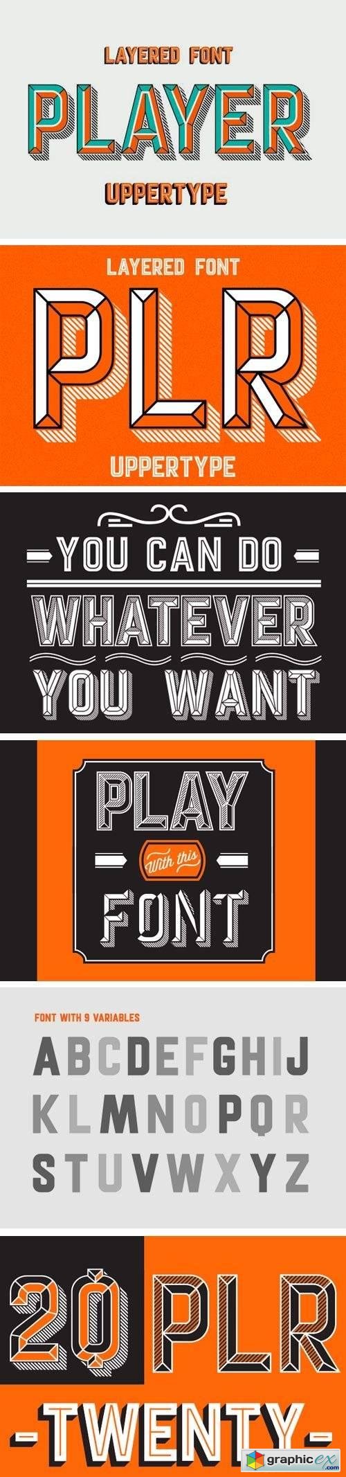 Player Font Family - 10 Fonts for 35