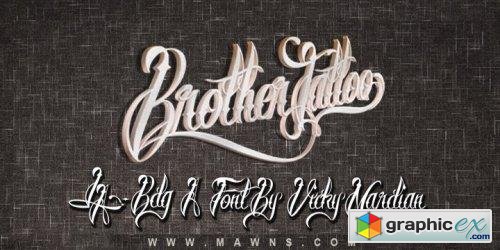 Brother Tattoo Font for $59