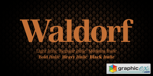 Waldorf Pro Font Family - 13 Fonts for $360