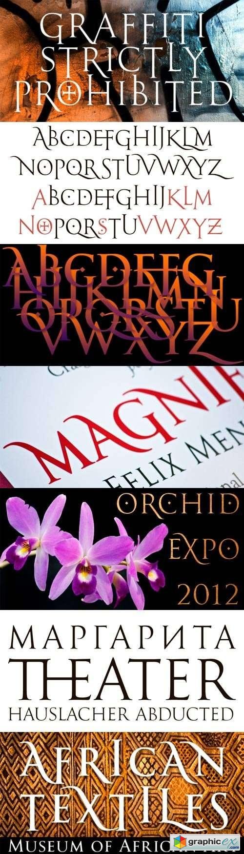 Goudy Trajan Pro Font Family - 3 Fonts for $117