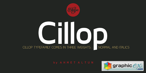 Cillop Font Family - 6 Fonts for $109