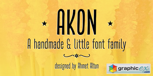 Akon Font Family - 2 Fonts for $29