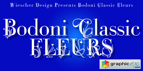 Bodoni Classic Fleurs Font for $39