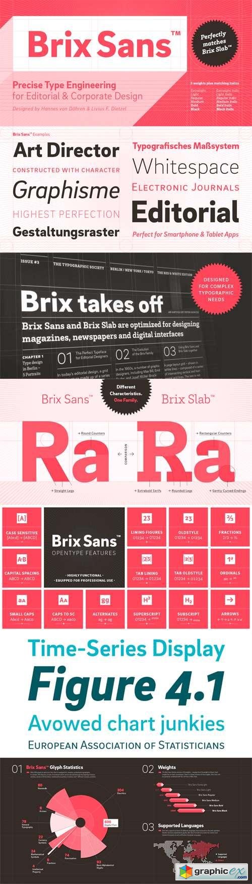 Brix Sans Font Family - 12 Fonts for $249